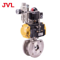 JL600 dn25 flange pneumatic UItra thin ball valve